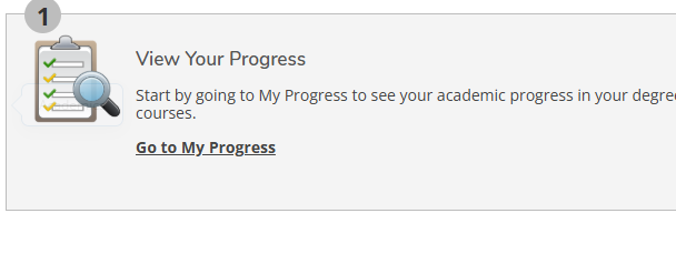My Progress tab on Advising Page