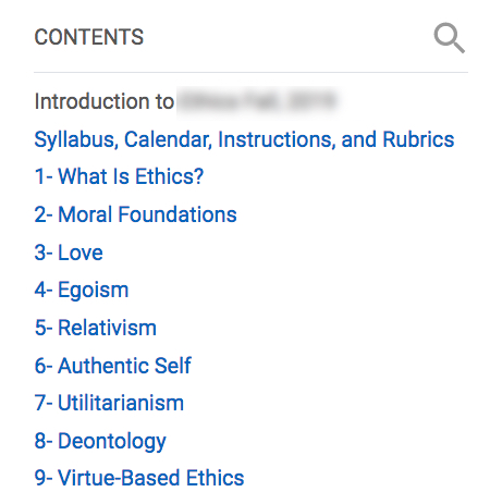 image of table of contents