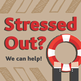 Stressed Out graphic with image of life preserver float