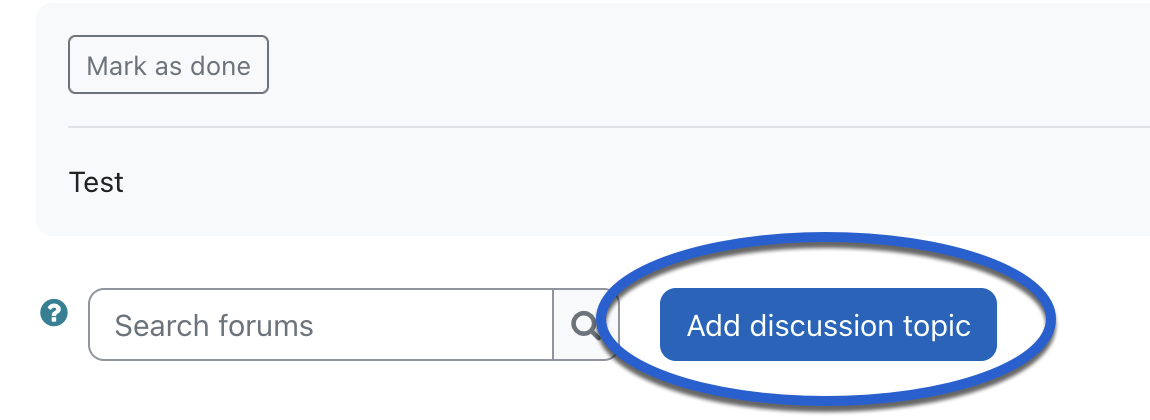Add Discussion topic button