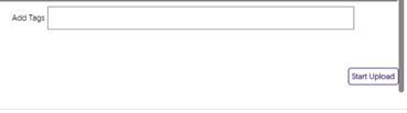 Add tags dialogue box