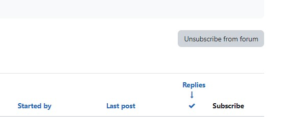 mage of the Unsubscribe from Forum button