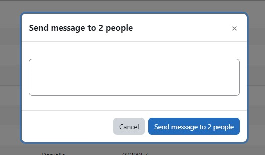 Image of the Send a message dialog