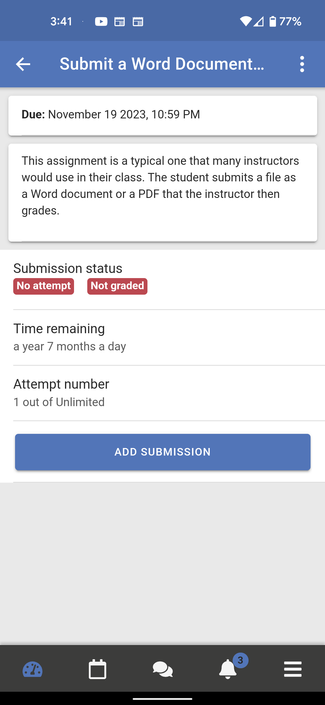 OpenLMS App Submission page