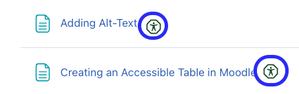 Alternative format icons outlined in blue