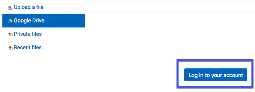 Click login to your account using the blue button