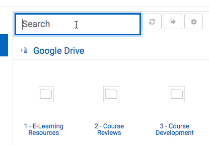 Search bar from Google Drive