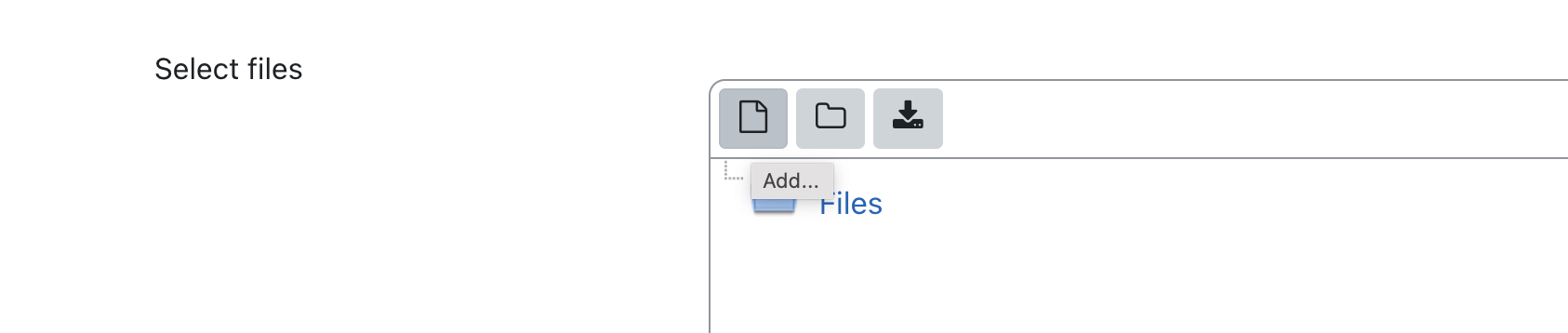 Paper icon highlighted and indicating the word Add..
