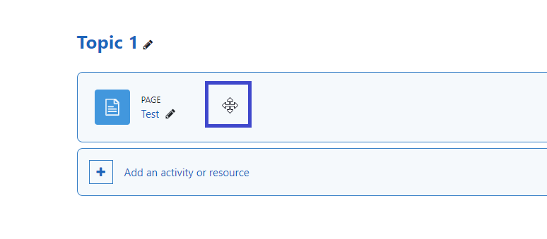 Move icon highlighted