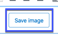 Save image button highlighted in blue