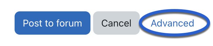 Advance options circled
