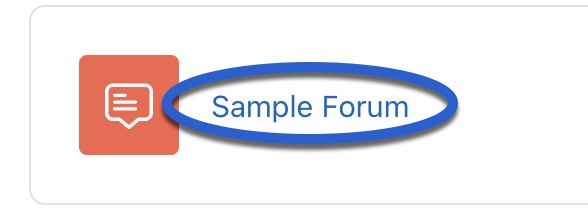 Forum resources in blue circle