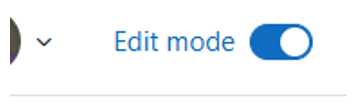 Edit mode toggle