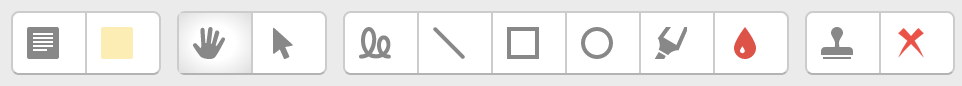 Annotation toolbar in Open Grader