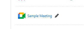 Google Meet Activity in Moodle