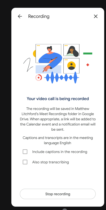 Stop Recording Message