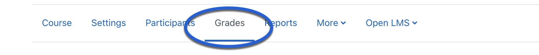 Grades highlighted in Moodle navigation