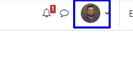 User Icon in Moodle Navigation highlighted