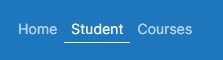 Home, Student and Courses navigation links with Student highlighted.
