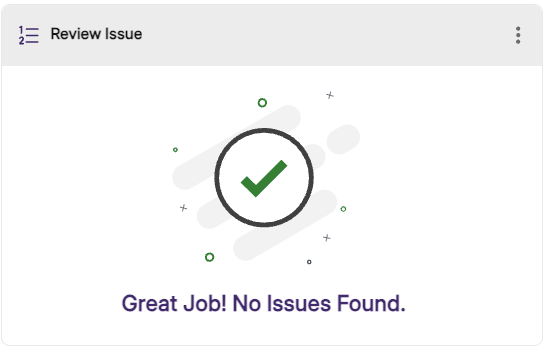 No issues found