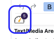 dial icon outlined in blue